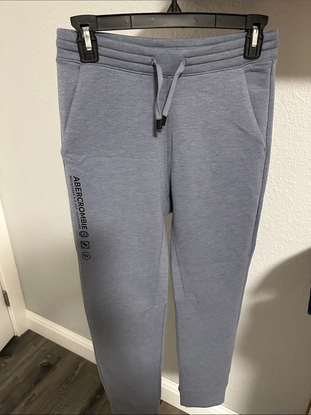 Abercrombie & Fitch Boys Light Blue Heather Jogger Sweatpants